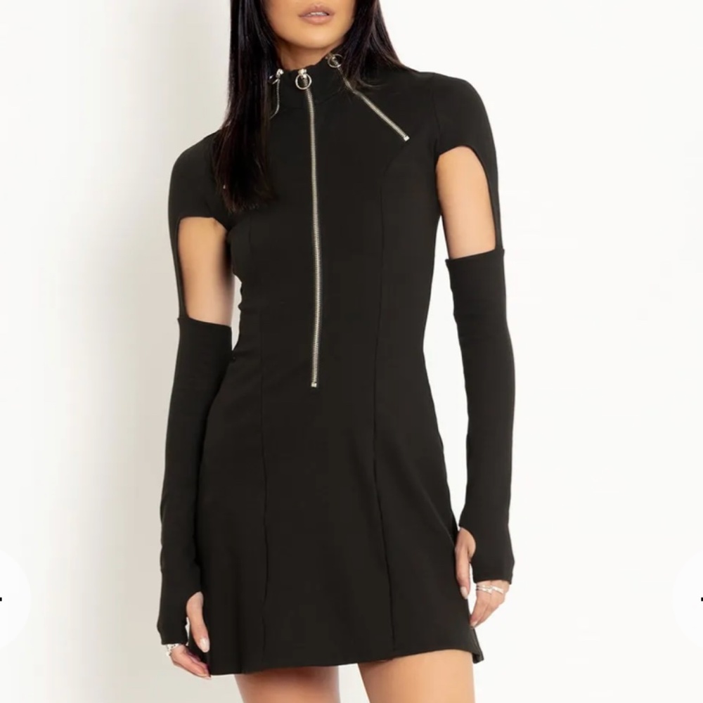 SPACE COMMANDER DRESS BLACK SIZE MEDIUM NWOT BLACKMILK BM